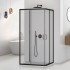 Box doccia 3 lati 80x120x80 cm nero opaco doppio scorrevole  Tay