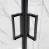 Box doccia 3 lati 80x120x80 cm nero opaco doppio scorrevole  Tay