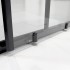 Box doccia 3 lati 80x100x80 cm nero opaco doppio scorrevole  Tay