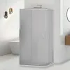Box doccia 3 lati 80x100x80 cm doppio scorrevole vetro stampato  Tay