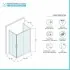 Box doccia 3 lati 80x100x80 cm doppio scorrevole vetro stampato  Tay