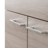 Mobile lavatoio 60x50 cm rovere grigio con vasca lavapanni in ceramica