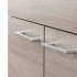 Mobile lavatoio 60x50 cm rovere grigio con vasca lavapanni in ceramica