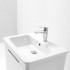 Mobile bagno sospeso 80 cm bianco lucido con specchio 70x90 Stillo