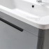 Mobile bagno sospeso 80 cm grigio lucido con specchio 70x90 Stillo