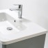 Mobile bagno sospeso 80 cm grigio lucido con specchio 70x90 Stillo