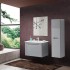 Mobile bagno sospeso 80 cm grigio lucido con specchio 70x90 Stillo