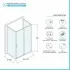 Box doccia 3 lati 80x120x80 con porta scorrevole trasparente  Tay