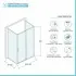 Box doccia 3 lati 80x110x80 con porta scorrevole trasparente  Tay