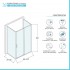 Box doccia 3 lati 80x100x80 con porta scorrevole trasparente  Tay