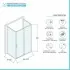 Box doccia 3 lati 80x100x80 con porta scorrevole trasparente  Tay