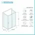 Box doccia 3 lati 70x130x70 con porta scorrevole trasparente  Tay