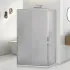 Box doccia 3 lati 70x150x70 con porta scorrevole e vetro stampato  Tay