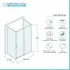 Box doccia 3 lati 80x140x80 con porta scorrevole trasparente  Tay