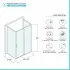 Box doccia 3 lati 80x150x80 con porta scorrevole trasparente  Tay