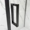 Box doccia 3 lati 80x120x80 nero opaco con porta scorrevole  Tay