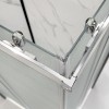 Box doccia 3 lati 80x150x80 con porta scorrevole e vetro stampato  Tay