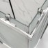 Box doccia 3 lati 80x150x80 con porta scorrevole e vetro stampato  Tay