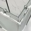 Box doccia 3 lati 80x140x80 con porta scorrevole e vetro stampato  Tay