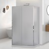 Box doccia 3 lati 80x130x80 con porta scorrevole e vetro stampato  Tay