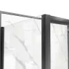 Box doccia 3 lati 80x120x80 nero opaco con porta scorrevole  Tay