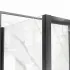 Box doccia 3 lati 80x120x80 nero opaco con porta scorrevole  Tay