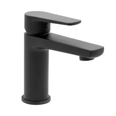 Miscelatore lavabo nero opaco in ottone con piletta inclusa  Erika