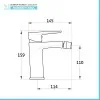 Set miscelatori lavabo bidet e vasca con doccino nero opaco  Erika