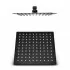 Set doccia quadrato nero opaco completo di soffione 25x25 cm e set doccetta