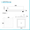 Set doccia nero opaco completo di soffione quadrato 25x25 cm, kit doccetta e miscelatore