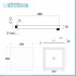 Set doccia nero opaco completo di soffione quadrato 25x25 cm, kit doccetta e miscelatore