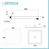 Kit doccia nero opaco completo di soffione quadrato 25x25 cm e miscelatore