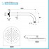 Set doccia nero opaco con braccio 33 cm soffione 25 cm e kit doccia 