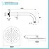 Set doccia nero opaco con braccio 33 cm soffione 25 cm e kit doccia 
