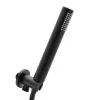 Set doccia nero opaco con braccio 33 cm soffione 25 cm e kit doccia 