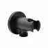 Set doccia nero opaco con braccio 33 cm soffione 25 cm e kit doccia 