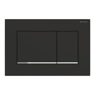 Placca di comando Geberit Sigma30 nero opaco con inserto cromo lucido