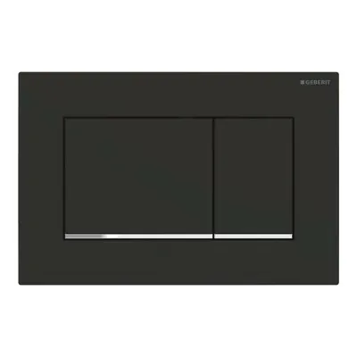 Placca di comando Geberit Sigma30 nero opaco con inserto cromo lucido