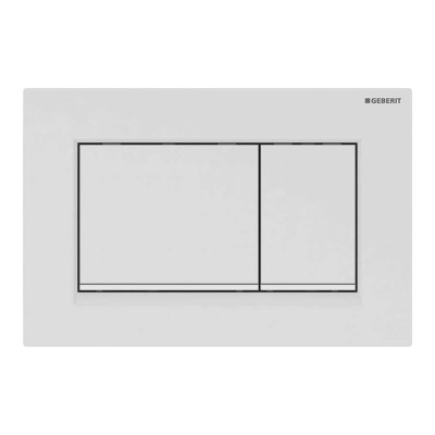 Placca di comando Geberit Sigma30 bianco opaco con inserto bianco lucido