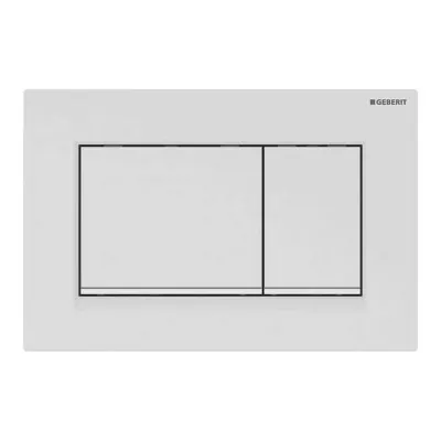 Placca di comando Geberit Sigma30 bianco opaco con inserto bianco lucido
