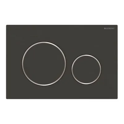 Placca di comando Geberit Sigma20 nero opaco e inserti lucidi