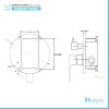 Set doccia nero opaco completo di soffione quadrato 25x25 cm, kit doccetta e miscelatore