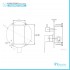 Kit doccia nero opaco completo di soffione quadrato 25x25 cm e miscelatore