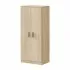Mobile scarpiera H 180 cm in legno rovere canadese con ante e ripiani regolabili
