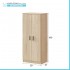 Mobile scarpiera H 180 cm in legno rovere canadese con ante e ripiani regolabili