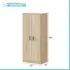 Mobile scarpiera H 180 cm in legno rovere canadese con ante e ripiani regolabili
