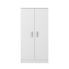 Mobile scarpiera H 180 cm in legno bianco con ante e ripiani regolabili