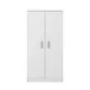Mobile scarpiera H 180 cm in legno bianco con ante e ripiani regolabili