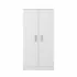 Mobile scarpiera H 180 cm in legno bianco con ante e ripiani regolabili