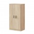 Mobile scarpiera H 108 rovere canadese in legno con 2 ante e 6 ripiani 